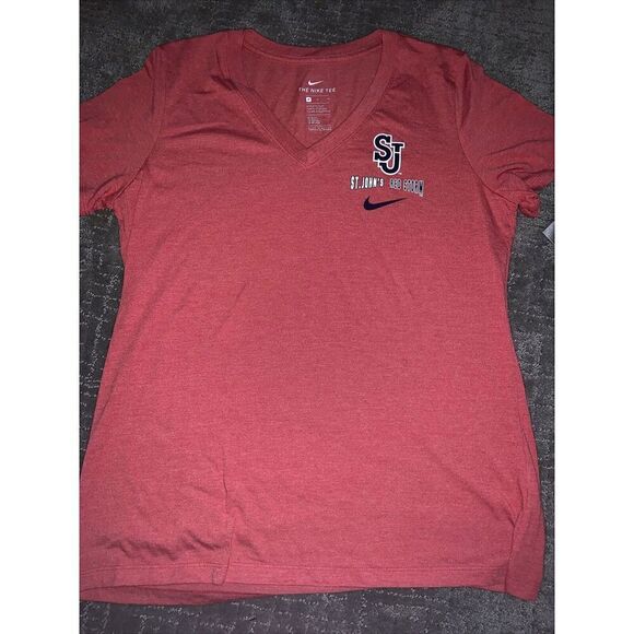 NWT Women’s Nike Dri-fit Vneck Shirt — St John’s Red Storm - Medium - Picture 1 of 3